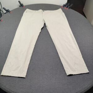 LinkSoul Mens Khaki Trousers Flat Front Golf Dress Pants Performance Tech 40x32